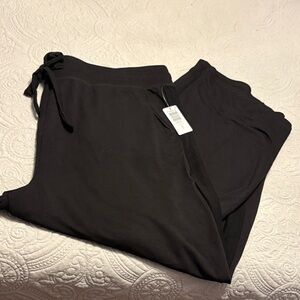 torrid 4 Black Wide-Leg French terry pants